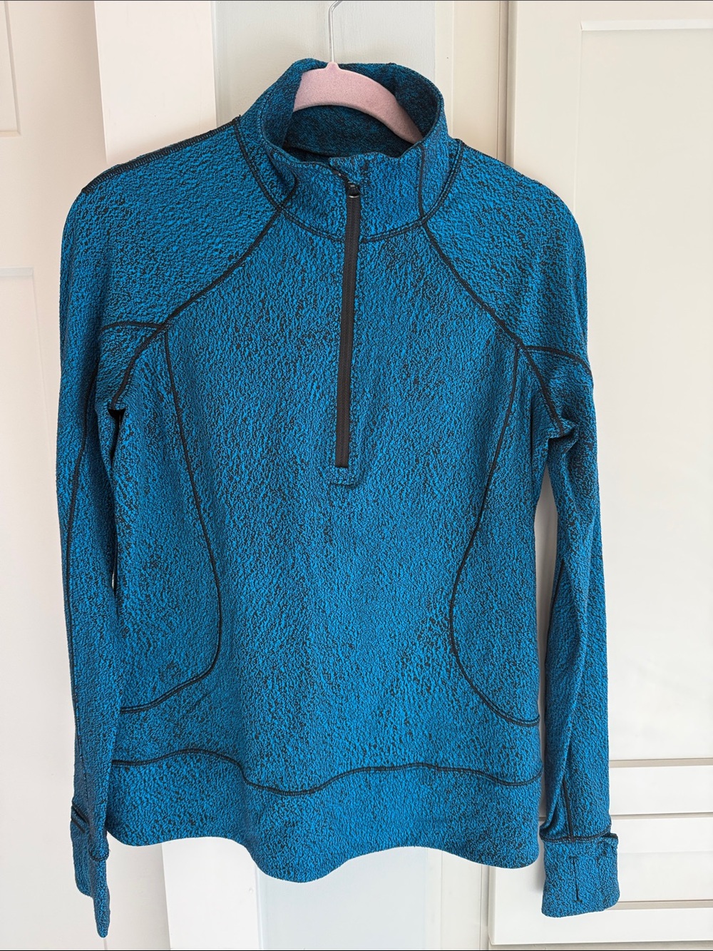 lululemon athletica Teal Quarter-Zip Fleece Pullover